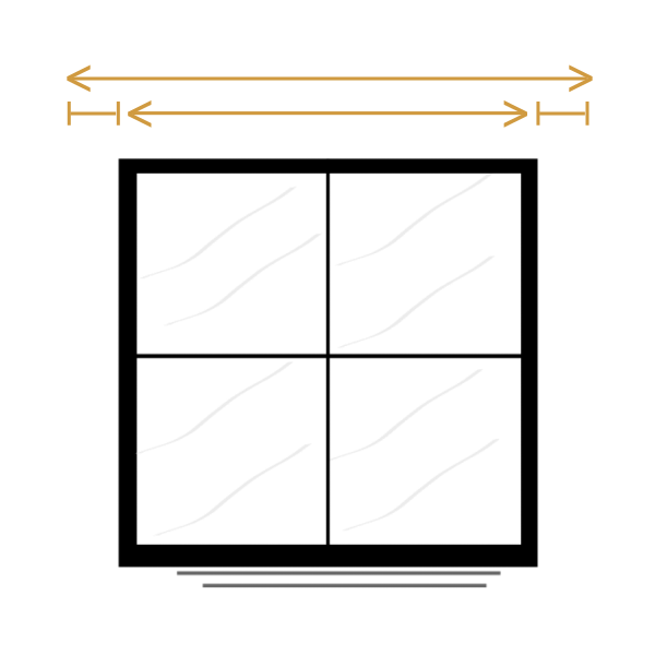 Vlakke ramen Breedte Meten voor Gordijnen Zonder roede/rail | Gordijnatelier MalTex