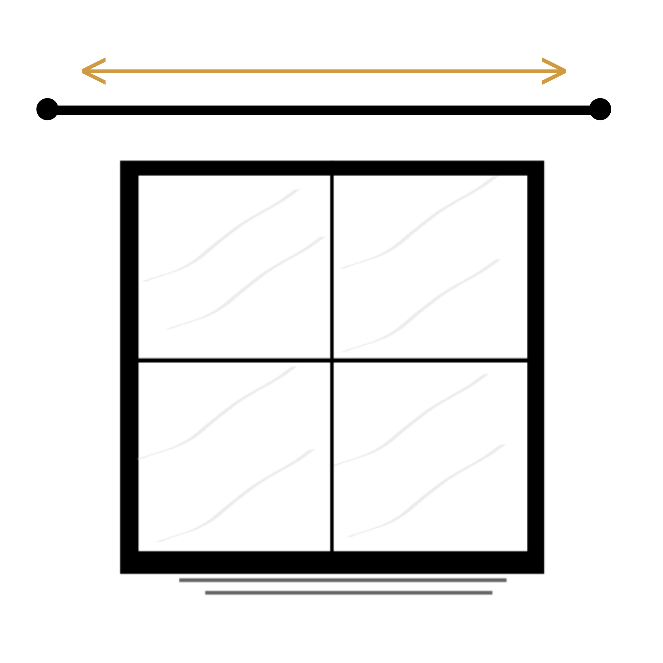 Vlakke ramen Breedte Meten voor Gordijnen Met roede/rail | Gordijnatelier MalTex